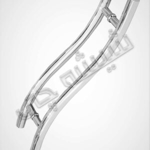 دستگیره شیشه سکوریت طرح اس S استیل 60