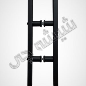 دستگیره مشکی شیشه سکوریت مکعبی 40cm