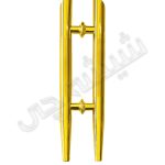 دستگیره طلایی شیشه سکوریت طرحمشعلی - فروشگاه یراق سکوریت شیشه چی
