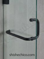 دستگیره حوله ای مشکی شیشه سکوریت