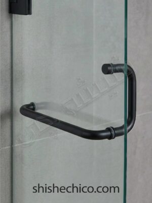 دستگیره حوله ای مشکی شیشه سکوریت